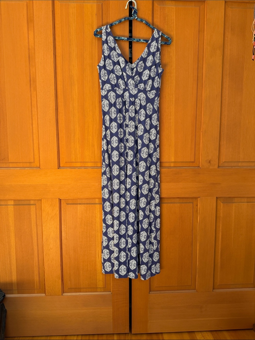 Garnet Hill sleeveless jersey maxi dress